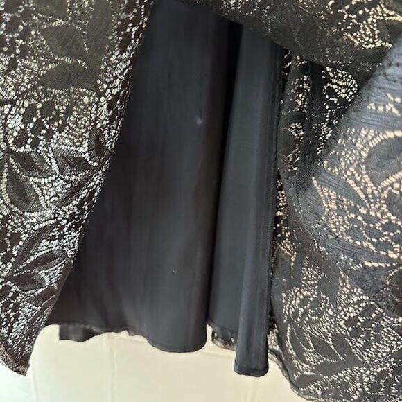 Diane Von Furstenberg Charcoal Lace Mini Skirt - Picture 3 of 7